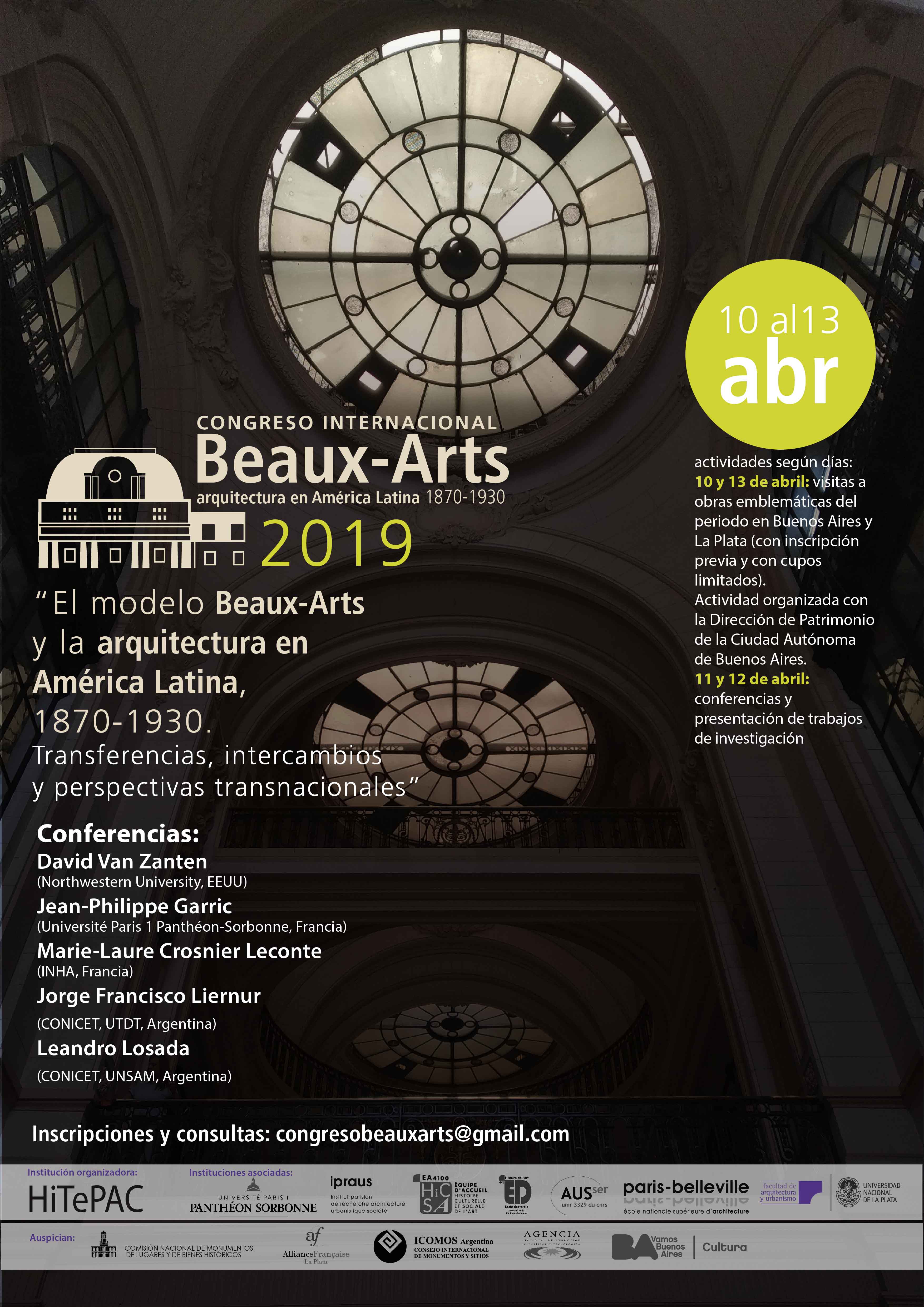 Lee más sobre el artículo Congreso Internacional: el modelo beaux arts y la arquitectura en América Latina, 1870-1930.  Transferencias, intercambios y perspectivas transnacionales