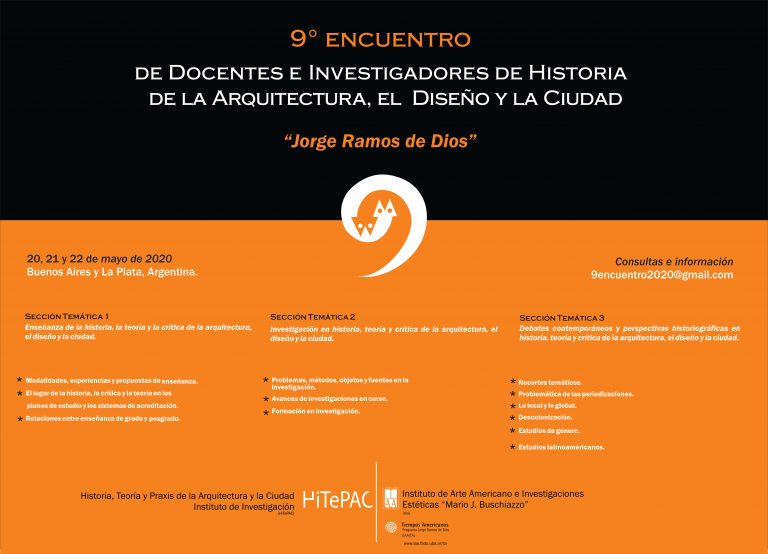Lee más sobre el artículo Convocatoria de ponencias: IX Encuentro de Docentes e Investigadores de Historia de la Arquitectura, el Diseño y la Ciudad